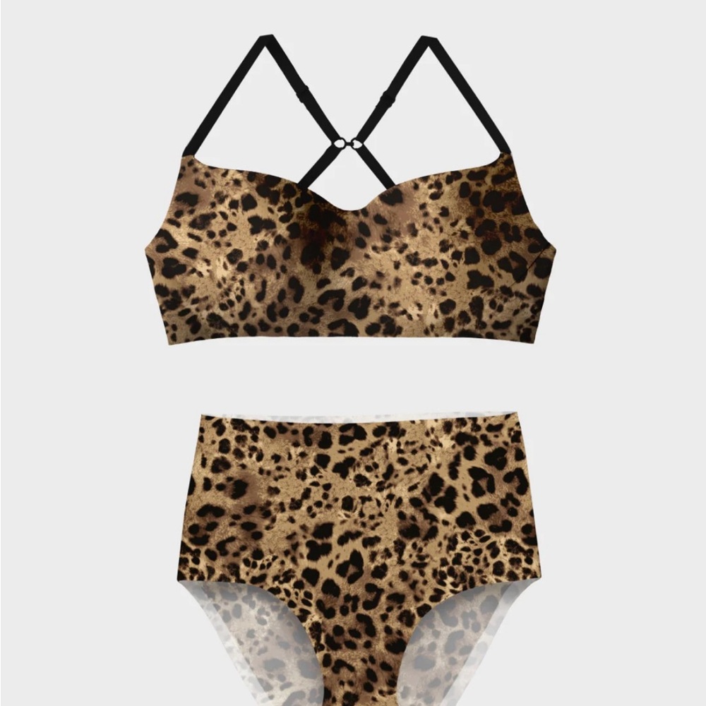 Leopard Print Women's Balconette Bra